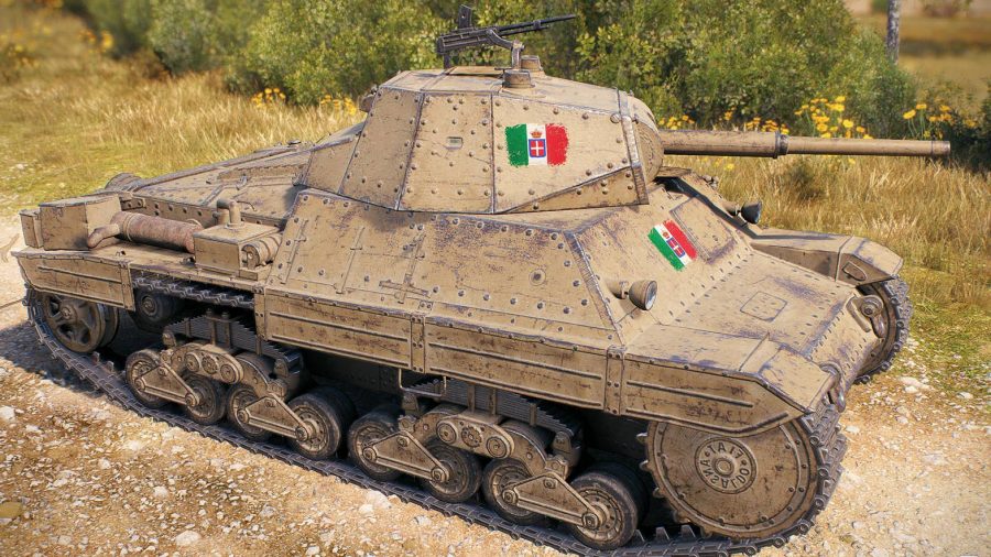 Лучший танк в World of Tanks, итальянский P260/40 на грунтовой дороге