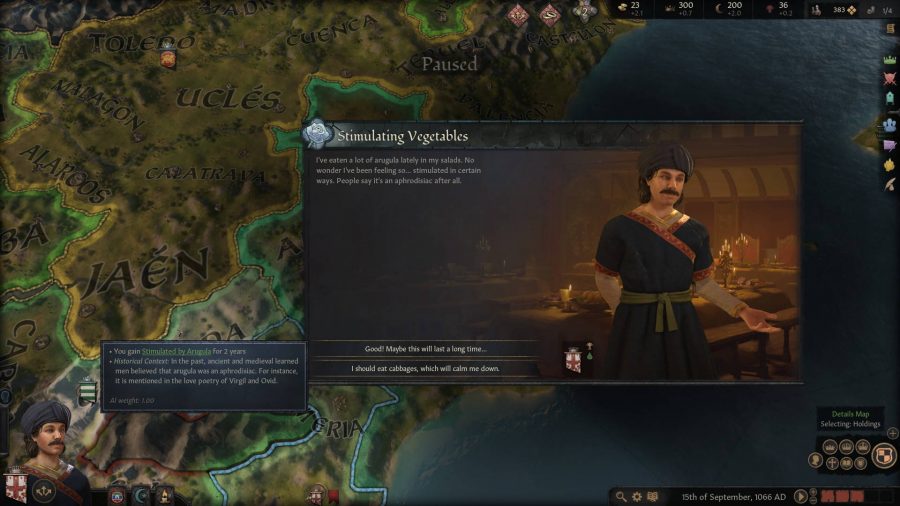 A panel screen from Crusader Kings 3 mod VIET