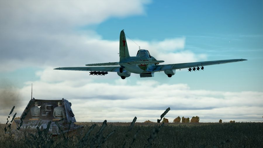 An IL-2 Sturmovik taking off