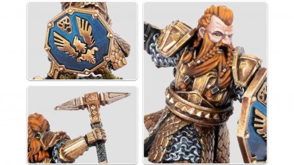 Photo showing model details of Thorin III, son of Dain Ironfoot, for the Middle Earth Strategy Battle Game