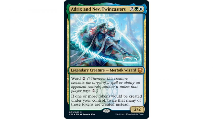 MTG card photo showing Adrix and Nev Twincasters