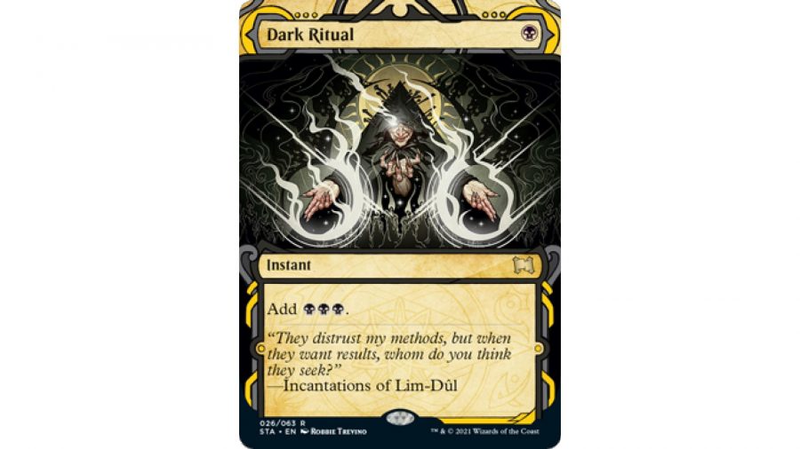 Photo of Magic card Dark Ritual from Strixhaven exclusive reveal to Wargamer
