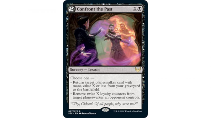 MTG card photo showing Confront the Past