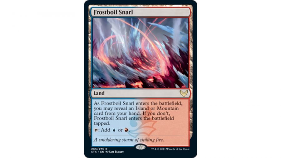 MTG card photo showing Frostboil Snarl