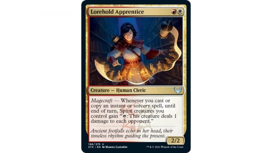 MTG card photo showing Lorehold Apprentice