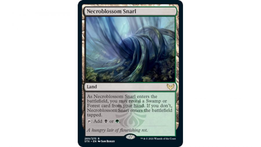 MTG card photo showing Necroblossom Snarl