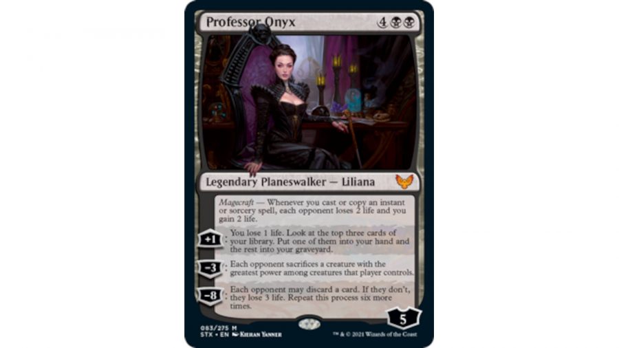 MTG card photo showing Professor Onyx