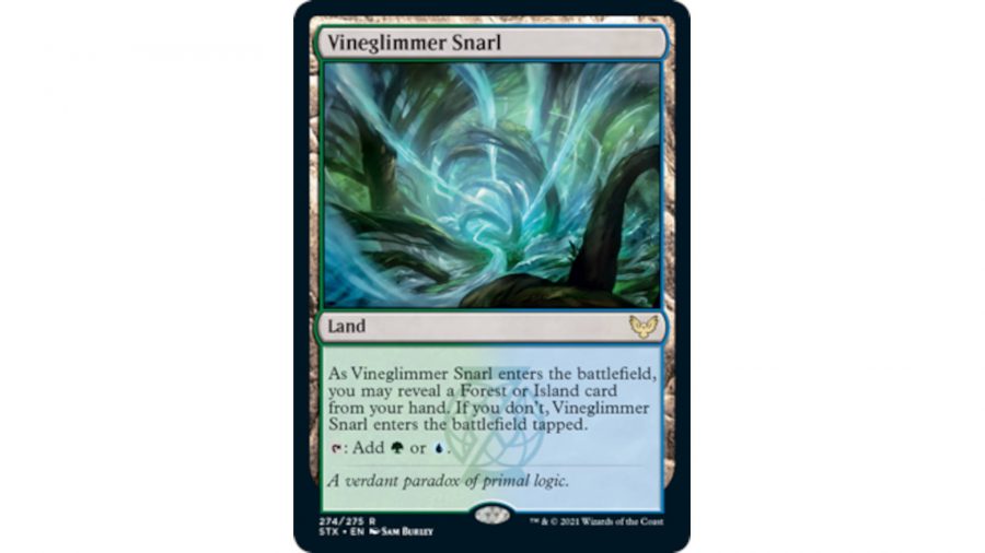 MTG card photo showing Vineglimmer Snarl