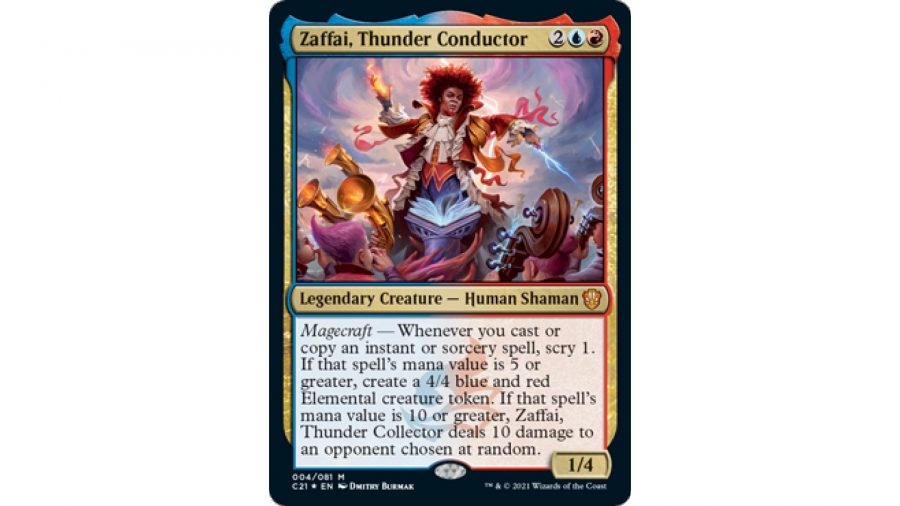 MTG card photo showing Zaffai Thunder Conductor