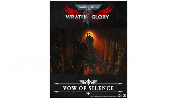 The cover of Warhammer 40K Wrath and Glory's new scenario Vow of Silence
