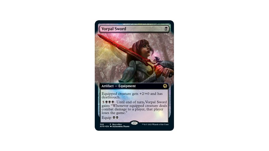Magic: The Gathering Adventures in the Forgotten Realms spoiler Vorpal Sword promo edition