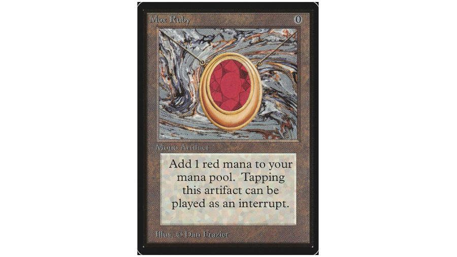 Rare Magic: The Gathering Cards - the rarest and most expensive MTG cards - card photo showing Mox Ruby