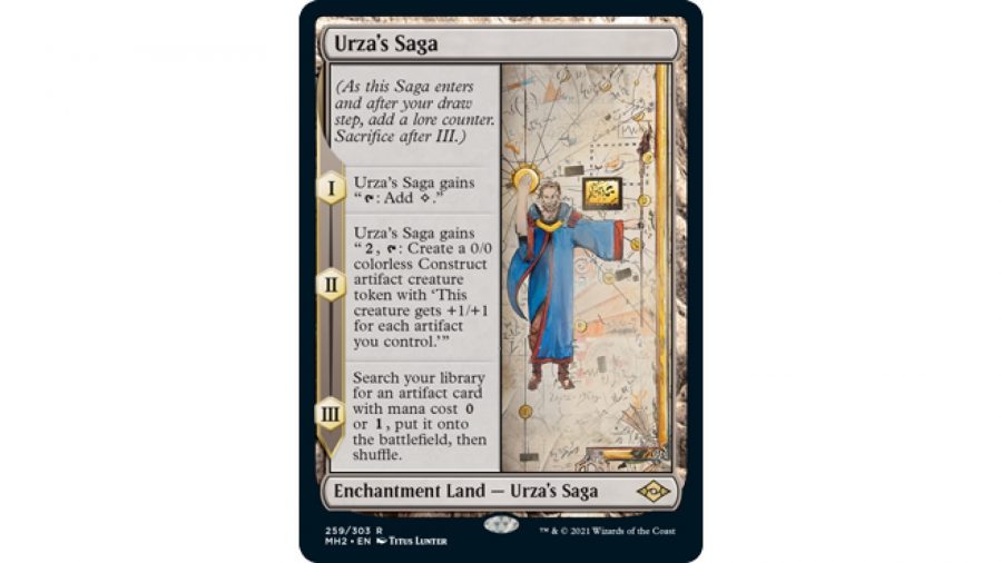 Magic: The Gathering card photo for the Modern Horizons 2 card Urza's Saga