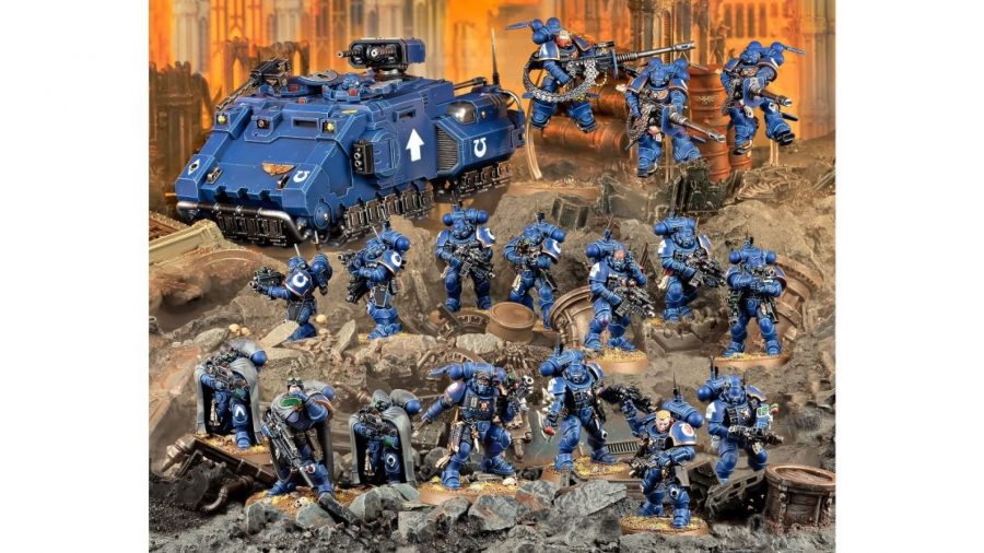 Warhammer 40k Ultramarines guide - Warhammer Community photo showing the models from Combat Patrol Space Marines