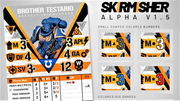 Warhammer 40k kill team 2nd edition custom cards photo showing an example Space Marine unit