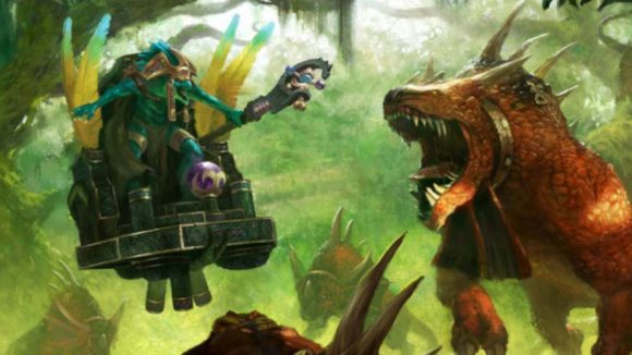 Age of Sigmar: Soulbound Seraphone slaan master summoning a dinosaur