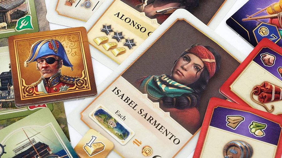 Anno 1800 board game cards and tokens