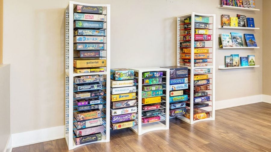 Board game storage a BoxThrone shelving unit