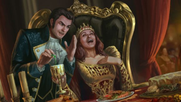 DnD Matt Colville supplement Kingdoms & Warfare a courtier poisoning a queen