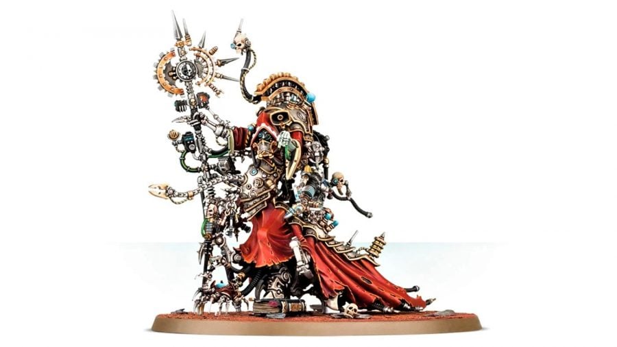 Warhammer 40k Adeptus Mechanicus 9th edition guide photo showing the model for Belisarius Cawl