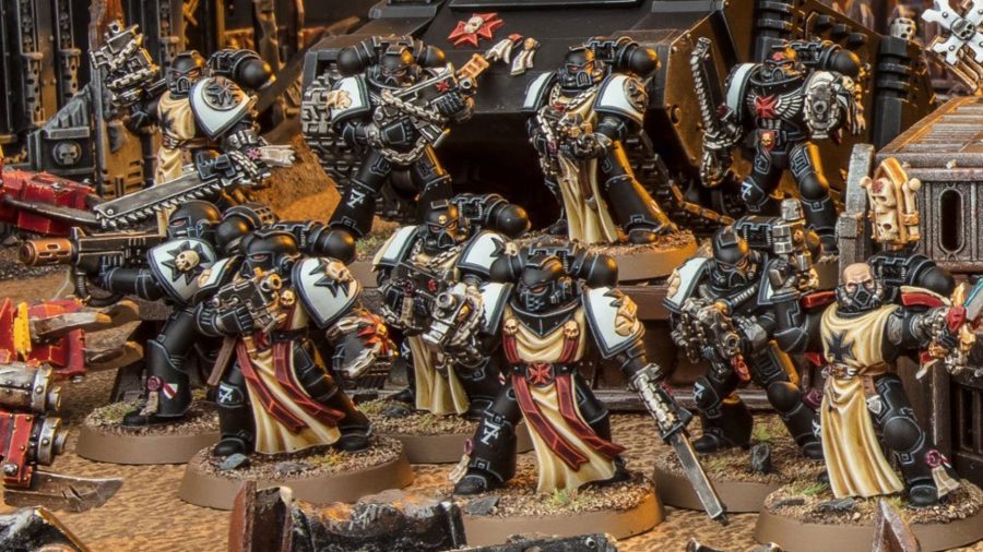 Warhammer 40k Black Templars in War Zone Octarius Warhammer Community photo showing Crusader squads models