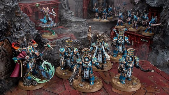 Warhammer 40k Hexfire Battlebox release date Warhammer Community photo showing included Thousand Sons models