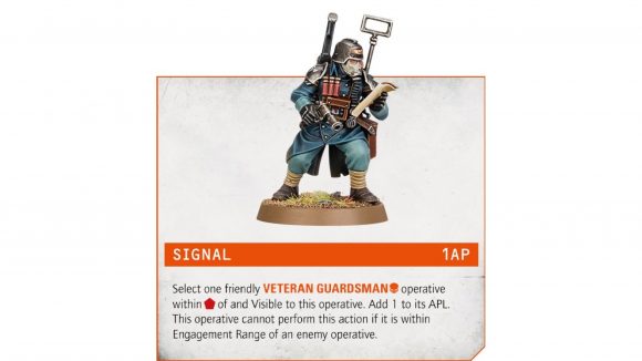 Warhamer 40k Kill Team 2nd edition warhammer community graphic showing the Signal ability
