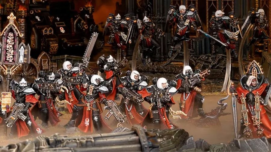 Warhammer 40k Sisters of Battle Adepta Sororitas guide warhammer community photo showing Battle sister squads