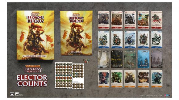 Warhammer Fantasy Old World Elector Counts cards and components