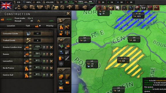 Hearts of Iron 4 Imperator: Rome director allied construction screen