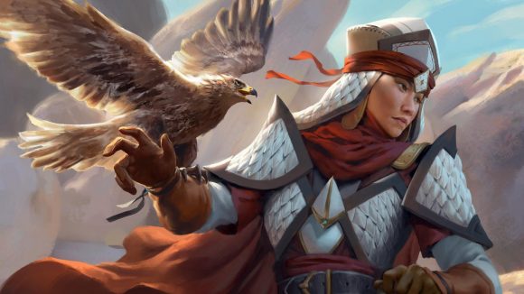 Magic: The Gathering jumpstart core set a falconer holding a bird