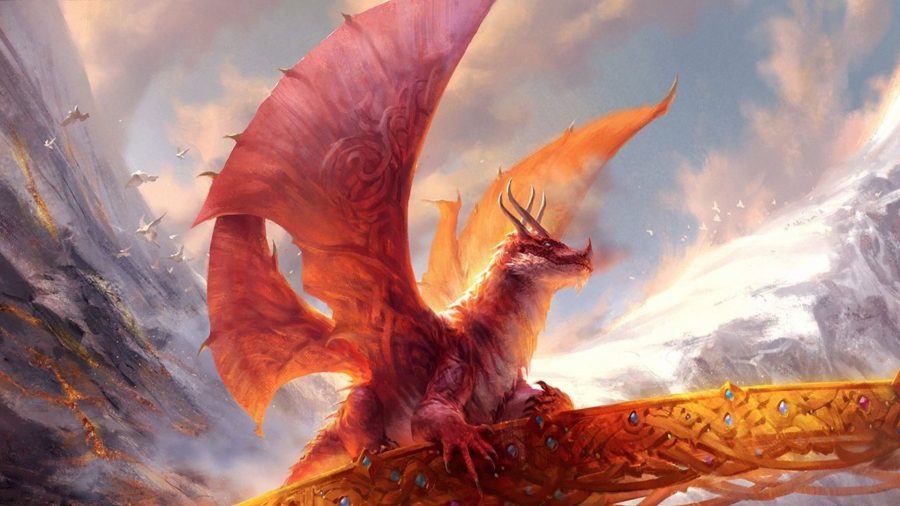 Magic The Gathering Kalain, Reclusive Painter in Commander card art for Goldspan Dragon