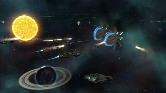 Stellaris board game a space battle between opposing ships