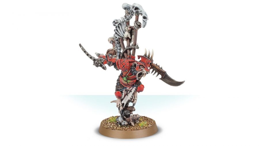 Warhammer Age of Sigmar Skaven faction guide Games Workshop photo showing the Clawlord and Queek Headtaker model