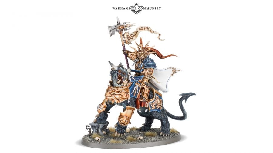 Warhammer Age of Sigmar Stormcast Eternals Lore and Tactics Warhammer Community photo showing the model for Vandus Hammerhand