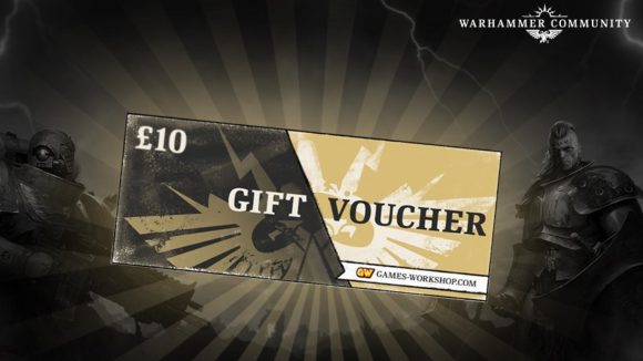 Warhammer Plus launch day Warhammer Community graphic showing the £10 welcome voucher