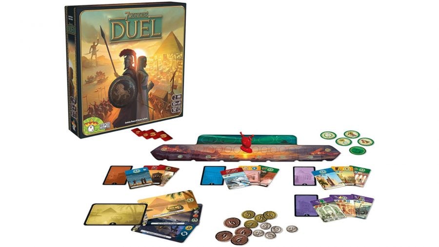 2-player board games 7 Wonders Duel box and cards
