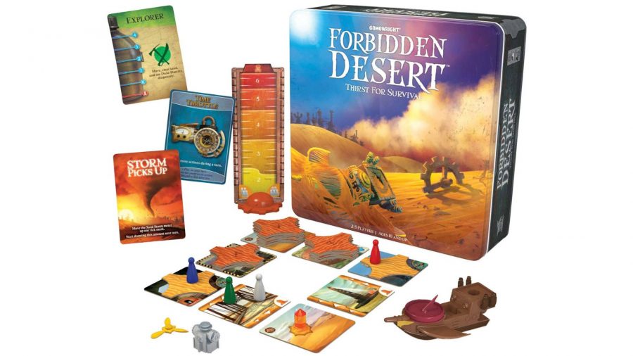 2-player board games forbidden desert components