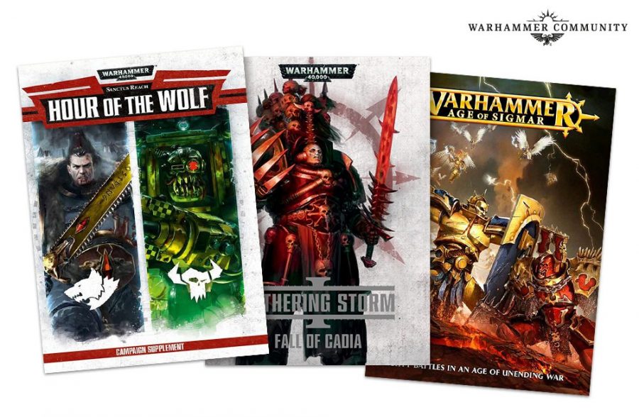 Warhammer+ future is bright - Warhammer Community photo showing Warhammer Vault publications
