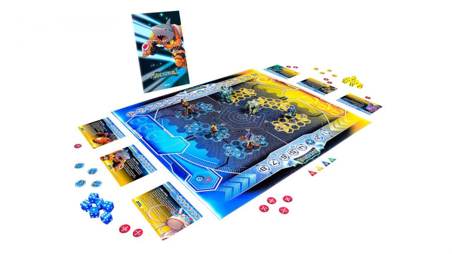 Mantic Games OverDrive review - Mantic Games photo showing the entire core set laid out in play