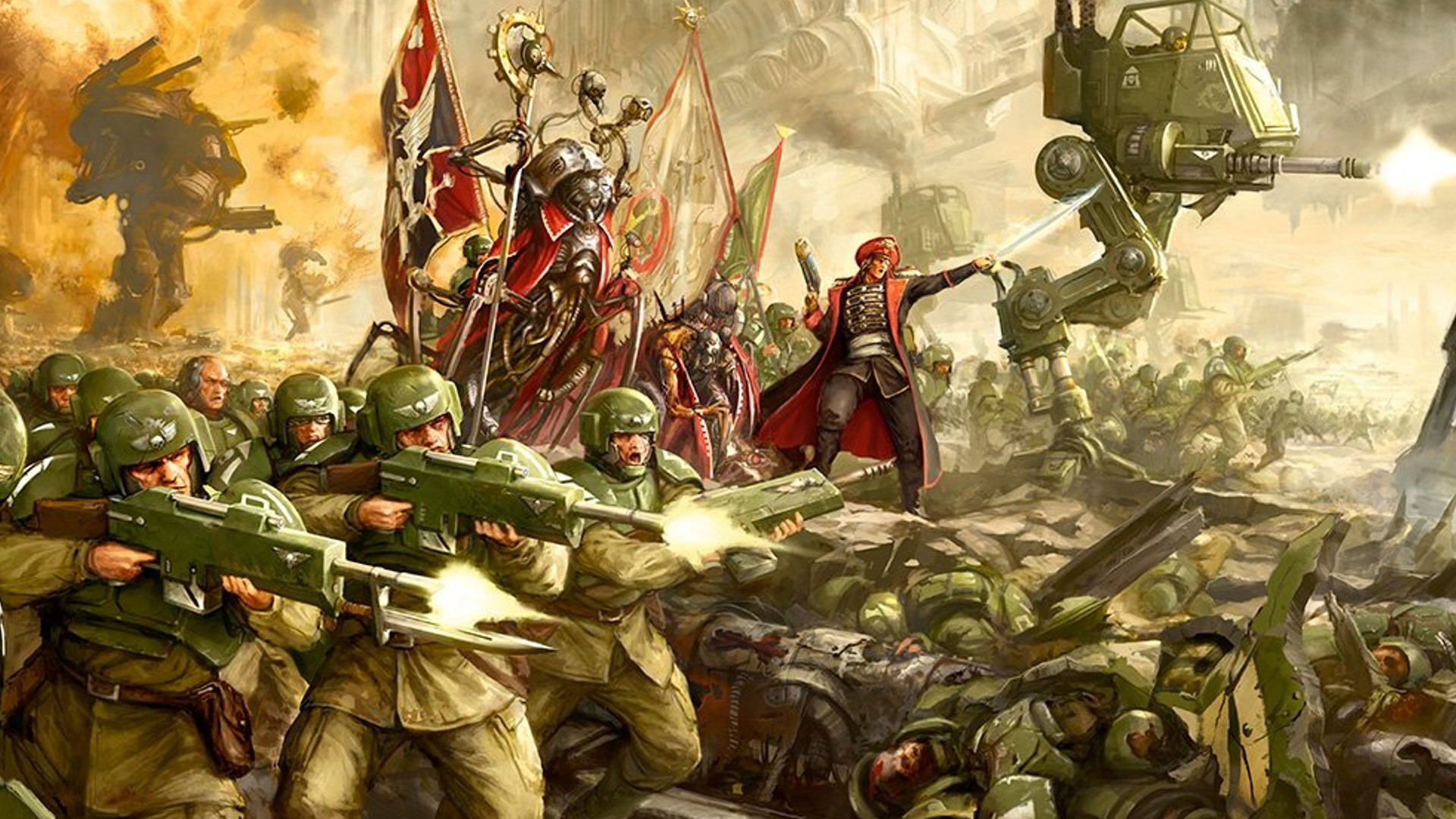 [Only War] Regiment as a character Warhammer-40k-astra-militarum-imperial-guard-commissar-points-the-charge