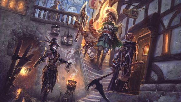 Warhammer Fantasy Roleplaying Starter Set cover showing a grimy street in The Empire