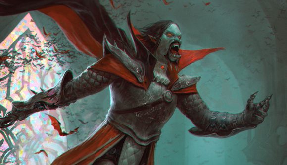 Magic: The Gathering Innistrad: Double Feature a vampire lord holding a sword