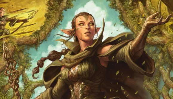 Magic: The Gathering Wizards of the Coast a Planeswalker casting a spell