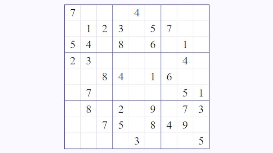 Memory games a sudoku table
