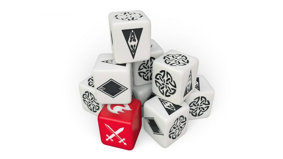 Skyrim board game dice