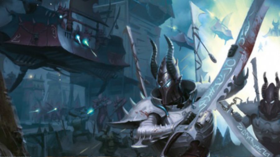 Warhammer 40k Drukhari army guide - Warhammer Community artwork showing Incubi fighting Orks