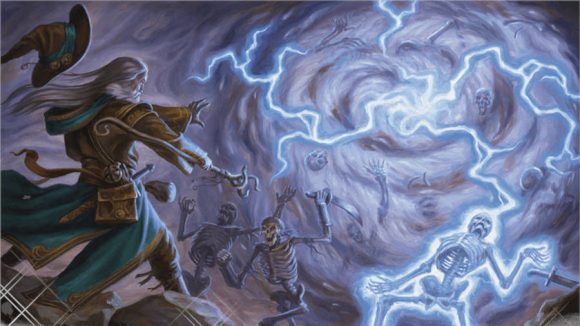 D&D 6E a Wizard casting the chain lightning spell