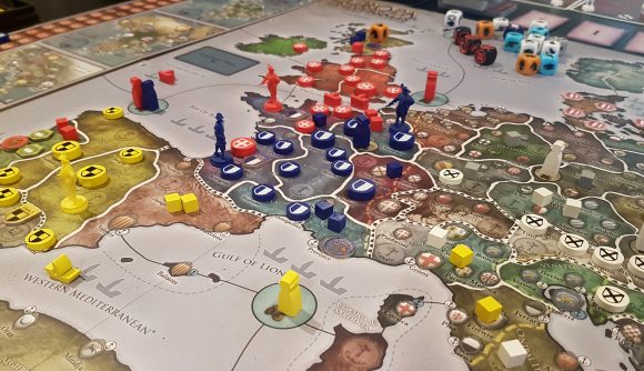 Europa Universalis board game release date a section of the game's map showing Western Europe