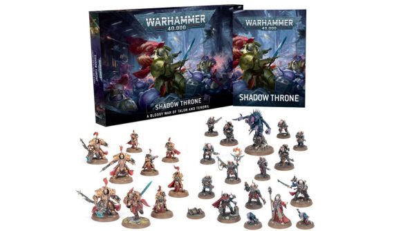 Warhammer 40k Shadow Throne box and miniatures